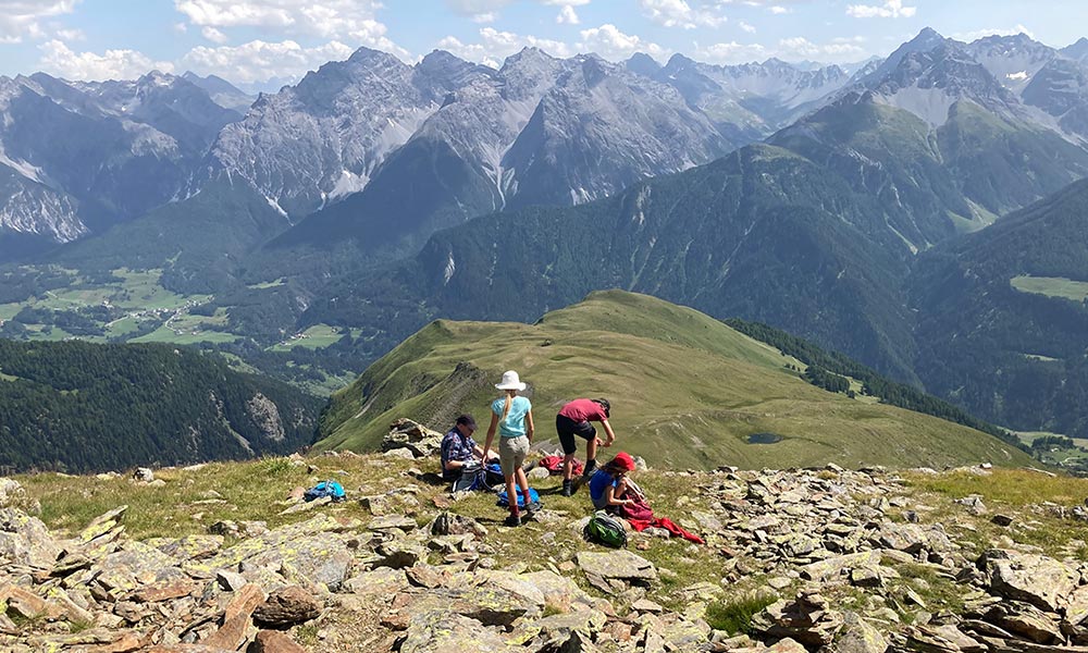 Bergwandern zwischen alten Gletschern und jungem Inn